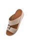 A E T Arabic Sandals For Men | Outdoor Mens Slippers | Open Toe | Genuine Milled Leather with Buckle - 3