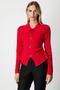 Ruched Detail Knitwear Sweater with Ten Decorative Buttons