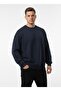 Men's Crew Neck Cotton Fleece-Lined Basic Oversized Sweatshirt