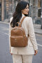 Casual Backpack Soft Leather Multi-Compartment - 4