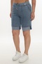 Women's Navy Blue Summer Special Logo Stone Lace-Up Bermuda Shorts - 2