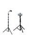 Mobile Tripod Stand with Wheels 360 Degree Rotation Height Adjustable Phone Holder