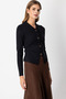 Ruched Detail Knitwear Sweater with Ten Decorative Buttons - 4