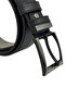 4.5 Cm. Sports Model Faux Leather Stitched Edges Unisex Jeans Belt Black - 3