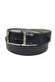 4.5 Cm. Sports Model Faux Leather Stitched Edges Unisex Jeans Belt Black