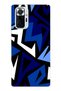 حافظة سيليكون متوافقة مع هاتف Redmi Note 10 PRO ذات تصميم هندسي أزرق حديث مطبوع