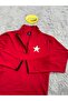 Unisex Star Half Zipper Scuba Fabric Sweatshirt - 2