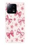 Xiaomi Mi 13 Compatible Pink Bow, Flower and Polka Dot Printed Silicone Case