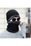 طقم قبعة شتوية منسوجة للرجال والنساء بتصميم مبطن بالصوف، مقاس واحد