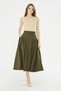 Thaki̇ Khaki Color Skirt - 6