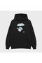 Unisex Bathing Siluet Printed 3 Thread Ş Fleece-Lined Hoodie Sweatshirt