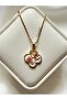 Gold Flower Detailed Steel Necklace (45 cm)