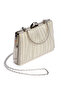 Women's Stone Evening Dress Portfolio Clutch Chain Strap Bag White