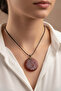 Handmade Red Multi-Priest Agate Stone Necklace, Healing and Balance with Spiritual Symbols - 4