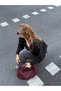 Lena Burgundy Women's Knitted Detail Large Size Shoulder and Tote Bag Daily Use Large Capacity - 3