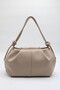 Women's Drawstring Knot Strap Detailed Zippered Lined Handbag and Shoulder Bag