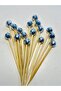 No:210 - 50Pcs Decorative Silver Disco Ball Beaded Promise Engagement Birthday Party Chic Cocktail Toothpick - 3