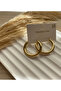Halka Küpe Çelik Gold - 3