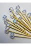 No:205 - 50 Pieces Decorative Beaded Promise Engagement Birthday Party Stylish Cocktail Ornament Toothpick - 4