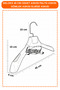 10 Pieces Orange 45 cm Special Production Coat Hangers, Coat Hangers, Clothes Hangers, Shirt Hangers - 5