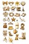 Beige Aesthetic Sticker Set 22X30 cm – Minimal Aesthetic Object & Figure Stickers - 2