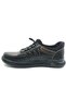 Dropland 9050 Genuine Leather Men's Casual Shoes Black - 5