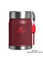 Classic Legendary Food Thermos with Spoon 0.4L Thermos Camping Flask Bordo - 5