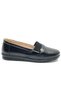 Berfilla Dr.Tavsiyeli 100% Leather Mother's Women's Ballerina Shoes BLACK - 2