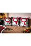 New Year's Patterned Set of 2 Premium Fabric Cushion Covers 43X43 cm – Christmas Themed Decorative Pillowcases - 4