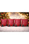 New Year's Patterned Premium 2-Piece Fabric Cushion Cover 43X43 cm – Christmas Themed Decorative Pillowcase - 5