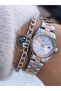 Small Case, with Calendar, Rose Silver Steel Band,Women Wristwatch+Bracelet - 5