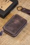 Genuine Leather Zippered Wallet & Card Holder |   Plenty of Card Holders & Plenty of Compartments |   Keychain with Gift |   Unisex