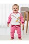 Girl's 1-2-3-4 Years Old Winter 3 Fleece-Lined College Jacket and Sweatpants Set