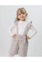 Girl's 2-3-4-5-6 Year Old Plaid Patterned Salopet and Badili 2-Piece Stylish Holiday Dress Socks Gift
