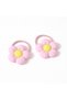 Floral Girl's Elastic Buckle Set of 2 Standard Pink