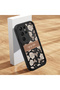 Samsung Galaxy S22 Ultra Compatible Flexible Black Silicone Shock Absorbing Phone Case Retro Pattern - 2