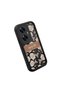 Realme C55 Compatible Flexible Black Silicone Shock Absorbing Phone Case Retro Pattern - 3