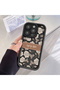 Samsung Galaxy S22 Ultra Compatible Flexible Black Silicone Shock Absorbing Phone Case Retro Pattern - 4