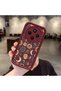 Xiaomi Redmi 14C Compatible Maroon Silicone Case-Vintage Pattern Shockproof