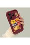 Realme Note 50 4g Compatible Flexible Silicone Protection Burgundy Color Cartoon Case
