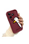 Realme Note 50 Compatible Flexible Silicone Protection Burgundy Color Cute Duck Case - 3