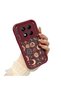 Xiaomi Redmi Note 14 Pro Plus+ 5g Compatible Burgundy Silicone Case-Vintage Pattern Shockproof - 4