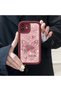 Samsung Galaxy S23 Ultra Compatible Rose Butterfly Patterned Burgundy Silicone Shockproof Case - 4