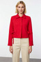 Women's Jacket Collar Long Sleeve Plain Pattern Oversized Mold Woven Functional Durable Quality Stylish - 4