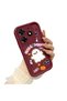Tecno Spark 10 Pro Compatible Flexible Silicone Protection Burgundy Color Cartoon Case - 3