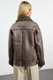 Women Shirt Collar Low Sleeve Suede Biker Jacket Functional Durable Quality Comfortable Casual - 5