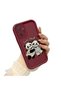 Xiaomi Redmi Note 10 Pro Compatible Flexible Silicone Protection Claret Red Color Panda Case - 4