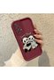 Samsung Galaxy A72 Compatible Flexible Silicone Protection Burgundy Color Panda Case - 2