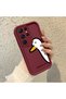 Samsung Galaxy S22 Ultra Compatible Flexible Silicone Protection Burgundy Color Cute Duck Case - 2