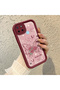 Realme C21Y/C25Y Compatible Rose Butterfly Patterned Burgundy Silicone Shockproof Case - 2